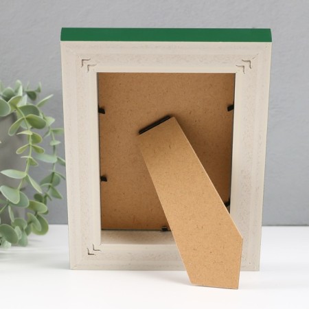 Photo frame plastic 10x15 cm "Stefania" Green with gold 4.4x15x20 cm-2