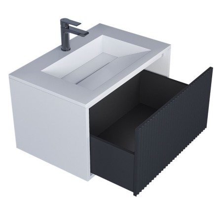Tumbling under the Uperwood Next sink, 70 cm, white/graphite, 1 box-3