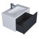 Tumbling under the Uperwood Next sink, 70 cm, white/graphite, 1 box