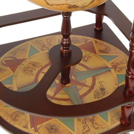 Globe bar decorative corner "Capombo map" 91x53x53 cm-10