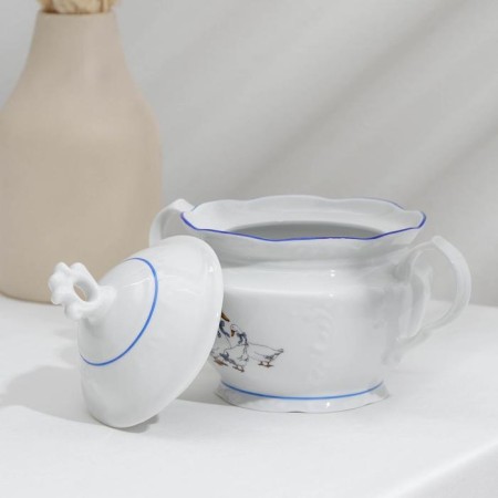 Porcelain tea service "Geese", 14 items-7