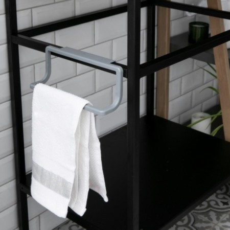 Hanger for towels, plastic, 22.5x6x9 cm, gray color