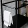 Hanger for towels, plastic, 22.5x6x9 cm, gray color
