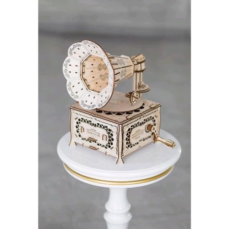 Wooden designer 3D "Gramophone"-11