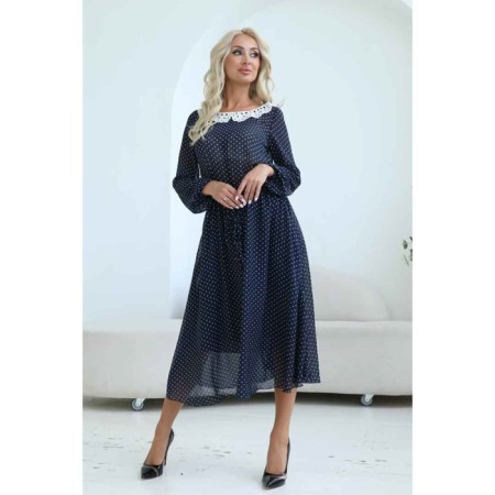 Women's dress, size 42, blue color-8