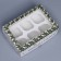 Folding box for 6 cupcakes with the window "Pattern Snowflakes", 25 x 17 x 10 cm, New Year