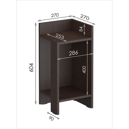 Cabinet, 270 × 286 × 604 mm, color wenge-3