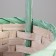 Wicker basket (bamboo), 17 x 9 x 30cm, white-green