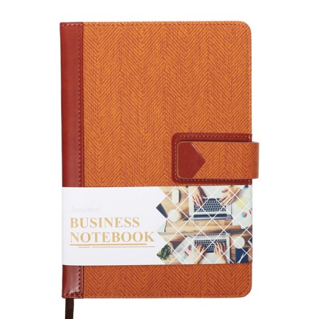 Organizer, A5, 128 sheets, cage, cover of leatherette, with a knife, "patterns", brown-13
