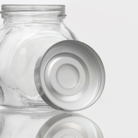 Glass jar for bulk products of the lines "Shine", 200 ml, 8 × 6 × 8.3 cm-2