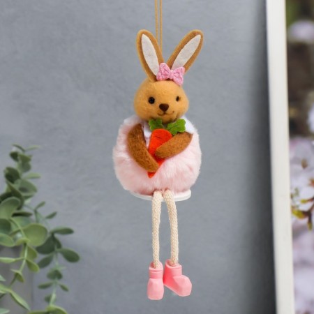 Souvenir "Bunny in a fur coat with carrots" mix 6x12 cm