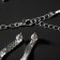 Set 2 objects: earrings, Kilence "Listopad" thin rhombus, white color in silver, 45 cm