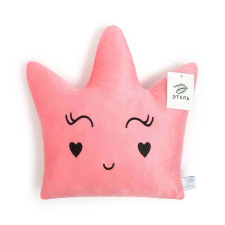 Ethel "Crown" pink 48x38cm, velor, 100% p/e-4