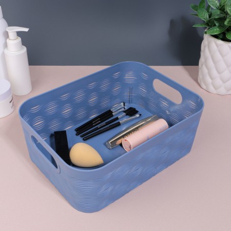Organizer for storage "Wave", with handles, 1 section, 27 × 20 × 10 cm, color mix-3