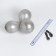 Latex ball 5 ", metal, set of 100 pcs., Water bombs, silver color