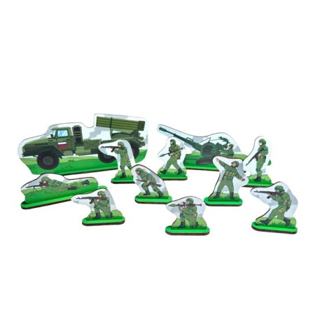 Design wooden set of soldiers "Modern Russian Army"
