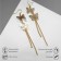 Earrings hanging "butterflies" strings, color gold, 10 cm