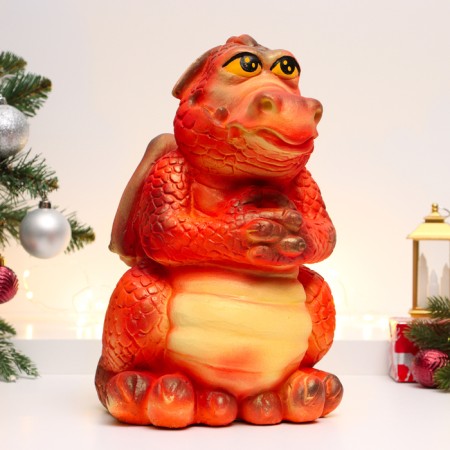 Pigger "Dragon Giant" 33x30cm, red with gold