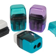 Carpet 2 holes with EasySharp container, with an eraser, mix