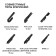 Airline wiper brushes, frameless 2 pcs, 4 types, 550/550 mm