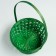 Wicker basket, d21 x 10/34 cm, green, bamboo