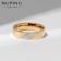 Xuping sketch ring, silver-gold color, size 16