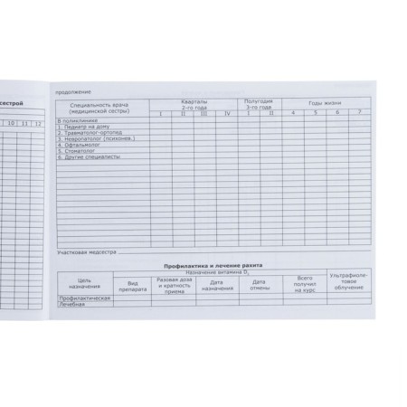 Medical card of a child Form No. 112/y, 80 sheets, dambox-10