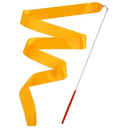 Ribbon for rhythmic gymnastics with a stick Grace dance, 2 m, color orange-2