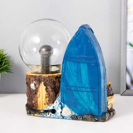 Plasma ball "Coast" Blue 15x9x18 cm Risalux-4
