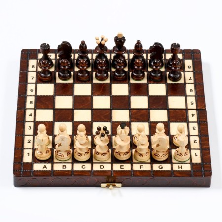 Chess Polish Madon "Pearls", 28 x 28 cm, King H-6.5 cm, pawn H-3 cm-3