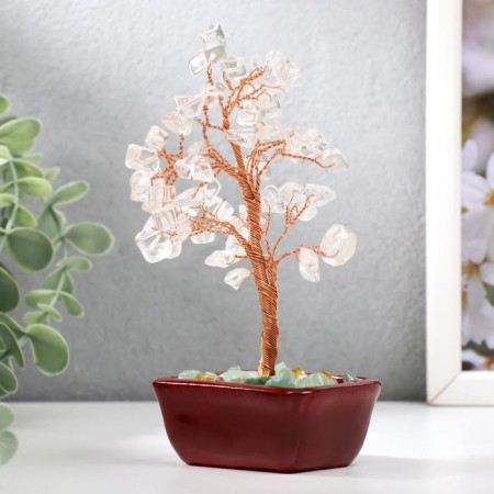Bonsai souvenir 60 stones "Cash tree with crystals" 13x7x5 cm-3