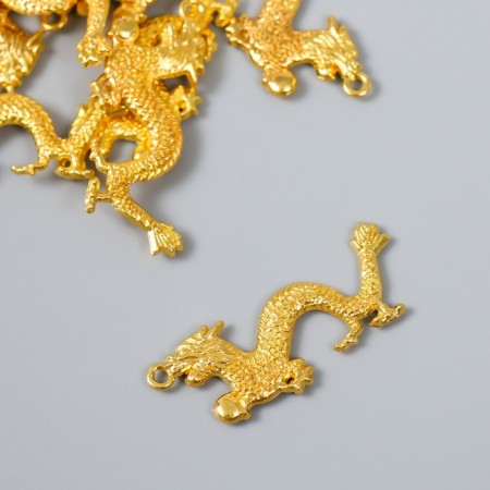 Souvenir Metal Suspension "Golden Dragon" 1.8x3.8 cm