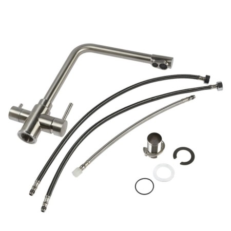 Kitchen mixer Zein Z3737, with access to filtered water, excess height 31 cm, satin-9