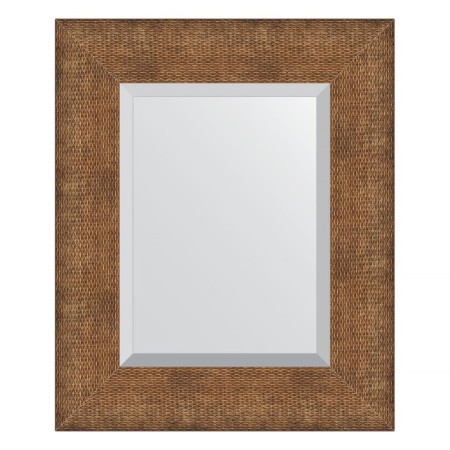 Mirror with fatset in a baguette frame, copper chain mail 88 mm, 47x57 cm