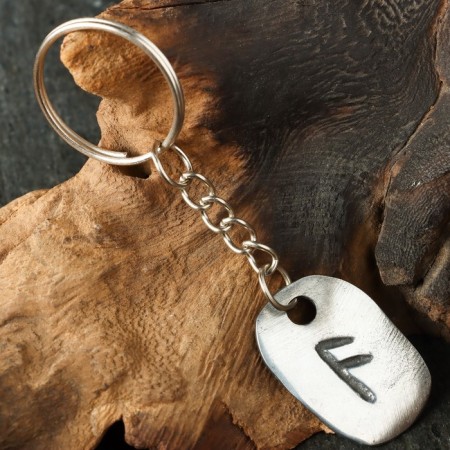 Amulet "Scandinavian runes", Runa Ansuz, 21x29mm, metallic-5