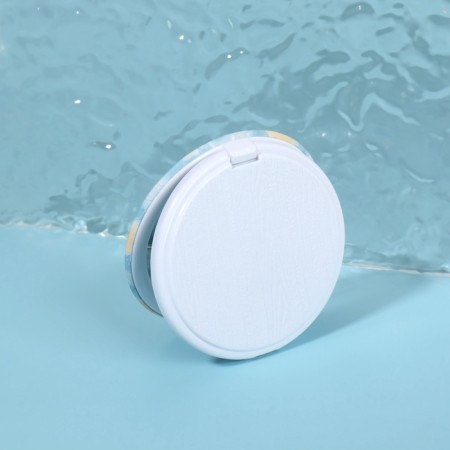 Mirror folding "tenderness", d = 7.5 cm, blue color-4