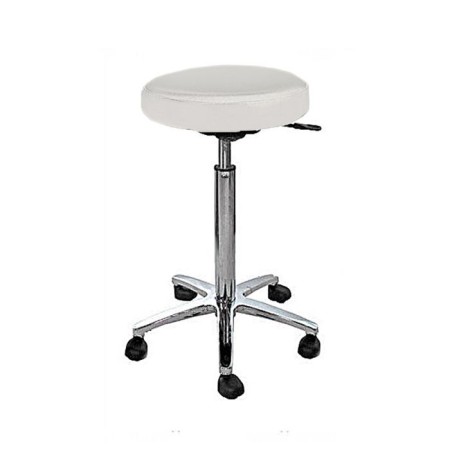 The prize chair is low, d = 45 cm, pneumatic lift, five -pound chrome, white color-1