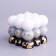 Figure Aromatic candle with a whip "Babble Cube", 6 cm, white-black, skin and cookies