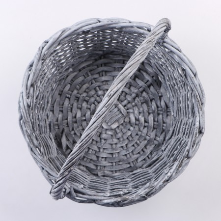 A set of baskets of 3 pcs, 33x14/34 cm, gray, willow-5