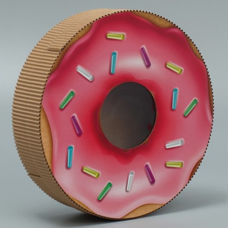 Gift box, confectionery packaging "Donut", 20 x 20 x 5 cm
