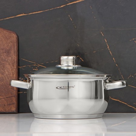 Gretta pan, 3.2 l, d = 20 cm, capsule, glass cover, induction