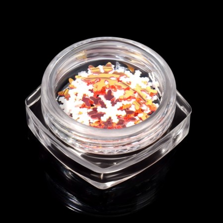 Sequins for the decor "Snowball", silver/copper color-3