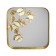 Wall metal decor with a mirror "orchid in the leaves" 55.2x55.2x8.3 cm
