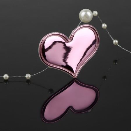 Application "heart", 3.9 × 2.7 cm, 10 pcs, pink color