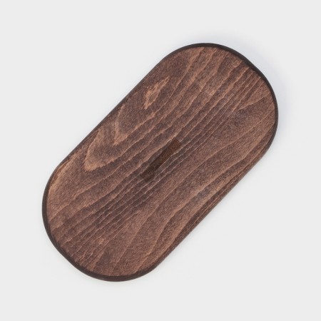 A trace for serving with two departments ADELICA, 21 × 11 × 2 cm, dark beech-5