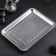 Stainless steel tray, 39.5 × 29.5 cm, thickness 1 mm, silver color