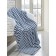 Zigzag blanket, size 200x220 cm, blue color