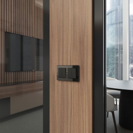 Cross switch W1123006, double -key, black-1