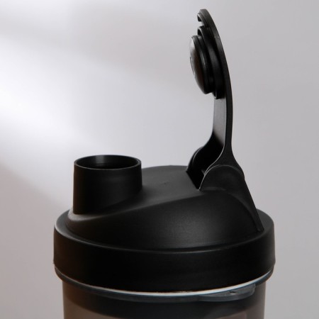 Sports shaker with a bowl for protein, black, 500 ml-6