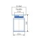 Support is adjustable, square, h 150 mm, matte chromium color